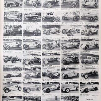 CARTEL ANTIGUO ORIGINAL DE LLANTAS FIRESTONE Y GANADORES DE LAS 500 MILLAS 1960 /N85