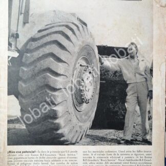 CARTEL ANTIGUO ORIGINAL DE LLANTAS B.F. GOODRICH 1959 /72