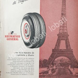 CARTEL ANTIGUO ORIGINAL DE LLANTAS GENERAL TIRE & RUBER 1959 /N71