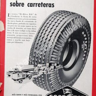 CARTEL ANTIGUO ORIGINAL DE LLANTAS GOOD YEAR , HI MILER 1953 /N70