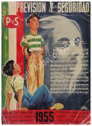 PORTADA ANTIGUA ORIGINAL 1955 CENTENARIO DEL HIMNO NACIONAL , DUBUJO DE ARIAS BERNAL