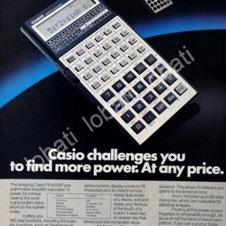 CARTEL ANTIGUO ORIGINAL DE CALCULADORA CASIO FX-4000P 1987 /267