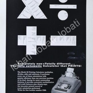 CARTEL ANTIGUO ORIGINAL DE SUMADORAS REMINGTON RAND MODELO 99 1950s /259