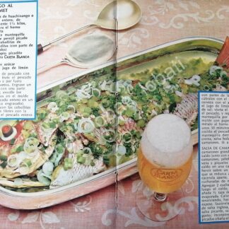 CARTEL ANTIGUO ORIGINAL DE AFICHE PROMOCIONAL CARTA BLANCA 1970s /209