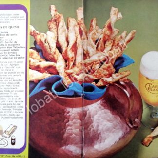 CARTEL ANTIGUO ORIGINAL DE AFICHE PROMOCIONAL CARTA BLANCA 1970s /206