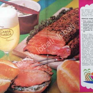 CARTEL ANTIGUO ORIGINAL DE AFICHE PROMOCIONAL CARTA BLANCA 1970s /204