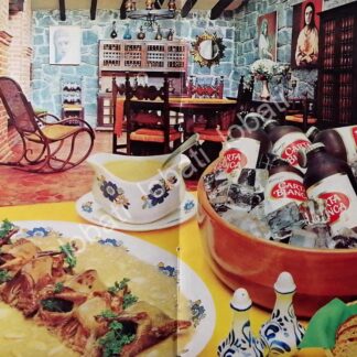 CARTEL ANTIGUO ORIGINAL DE AFICHE PROMOCIONAL CERVEZA CARTA BLANCA QUITAPON 1969 /192