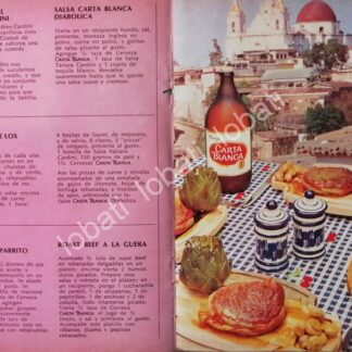 CARTEL ANTIGUO ORIGINAL DE AFICHE PROMOCIONAL CERVEZA CARTA BLANCA CAGUAMA 1970s /191