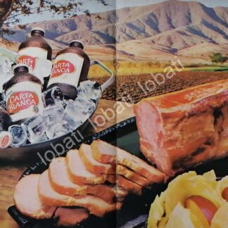 CARTEL ANTIGUO ORIGINAL DE AFICHE PROMOCIONAL CERVEZA CARTA BLANCA QUITAPON 1970 /188