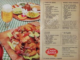 CARTEL ANTIGUO ORIGINAL DE AFICHE PROMOCIONAL CERVEZA CARTA BLANCA 1960s /174