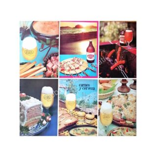 CARTEL ANTIGUO ORIGINAL DE SET DE 6 AFICHES CERVEZA CARTA BLANCA 1969-1973 /179