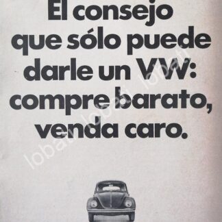 CARTEL ANTIGUO ORIGINAL DE AUTOS VOLKSWAGEN VOCHO 1971 /688