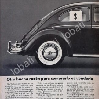 CARTEL ANTIGUO ORIGINAL DE AUTOS VOLKSWAGEN VOCHO 1971 /687 (T. CHICO)