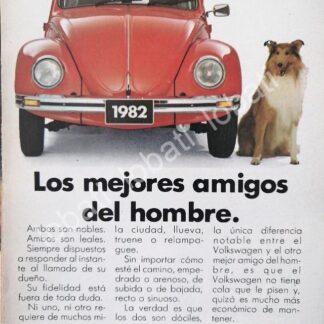 CARTEL ANTIGUO ORIGINAL DE AUTOS VOLKSWAGEN VOCHO 1982 /686