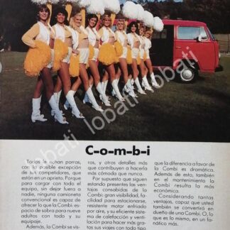 CARTEL ANTIGUO ORIGINAL DE AUTOS VOLKSWAGEN COMBI 1982 /684 (T.CHICO)