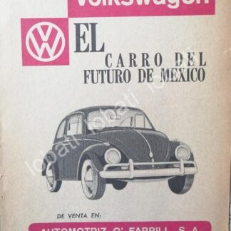 CARTEL ANTIGUO ORIGINAL DE AUTOS VOLKSWAGEN VOCHO 1965 /682