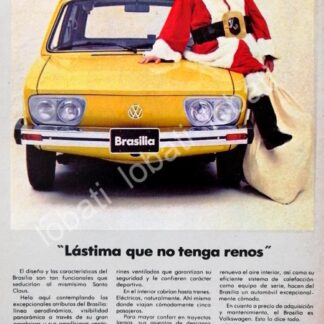 CARTEL ANTIGUO ORIGINAL DE AUTOS VOLKSWAGEN BRASILIA 1974 PRIMERA GENERACION /678