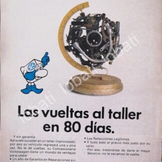 CARTEL ANTIGUO ORIGINAL DE AUTOS VOLKSWAGEN 1968 /677