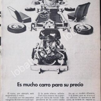 CARTEL ANTIGUO ORIGINAL DE AUTOS VOLKSWAGEN VOCHO 1971 /671