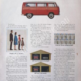 CARTEL ANTIGUO ORIGINAL DE AUTOS VOLKSWAGEN COMBI 1970 /663