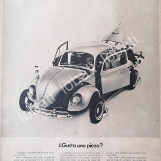 CARTEL ANTIGUO ORIGINAL DE AUTOS VOLKSWAGEN VOCHO 1969 /662 (T. GRANDE)