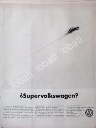 CARTEL ANTIGUO ORIGINAL DE AUTOS VOLKSWAGEN VOCHO 1969 /661 (T. GRANDE)