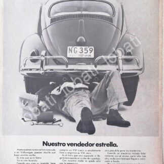 CARTEL ANTIGUO ORIGINAL DE AUTOS VOLKSWAGEN VOCHO 1969 /660 (T. GRANDE)