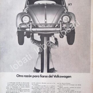 CARTEL ANTIGUO ORIGINAL DE AUTOS VOLKSWAGEN VOCHO 1967 /657 (T. GRANDE)