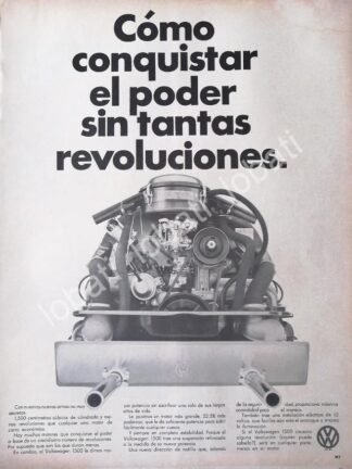 CARTEL ANTIGUO ORIGINAL DE AUTOS VOLKSWAGEN VOCHO 1969 /656 (T. GRANDE)