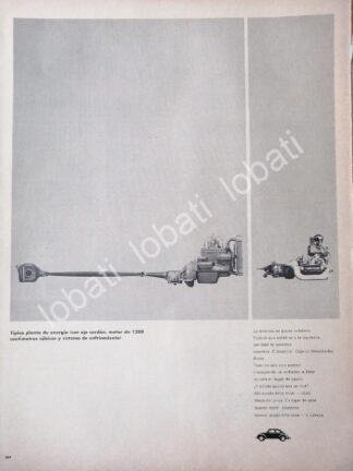 CARTEL ANTIGUO ORIGINAL DE AUTOS VOLKSWAGEN VOCHO 1964 /654 (T. GRANDE)
