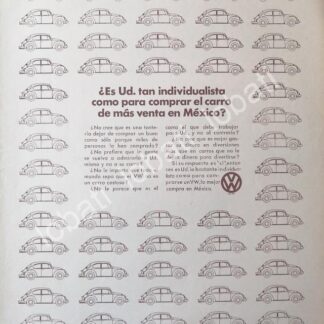 CARTEL ANTIGUO ORIGINAL DE AUTOS VOLKSWAGEN VOCHO 1970 /645