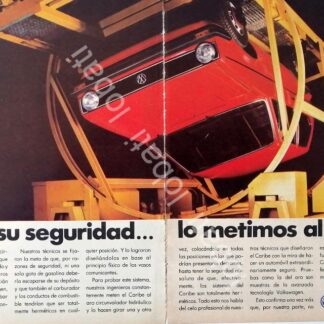 CARTEL ANTIGUO ORIGINAL DE AUTOS VOLKSWAGEN CARIBE 1979 /640