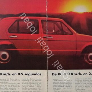 CARTEL ANTIGUO ORIGINAL DE AUTOS VOLKSWAGEN CARIBE 1981 /638