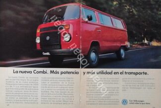 CARTEL ANTIGUO ORIGINAL DE AUTOS VOLKSWAGEN COMBI 1970s /636