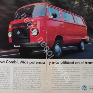 CARTEL ANTIGUO ORIGINAL DE AUTOS VOLKSWAGEN COMBI 1970s /636
