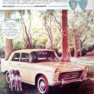 CARTEL ANTIGUO ORIGINAL DE AUTOS PEUGEOT 404 1961 /702