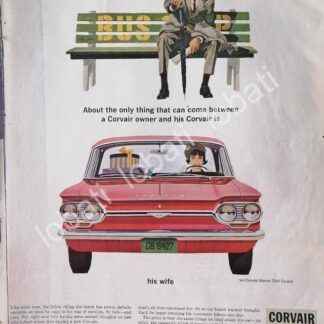 CARTEL ANTIGUO ORIGINAL DE AUTOS CHEVROLET CORVAIR MONZA 1964 / 837
