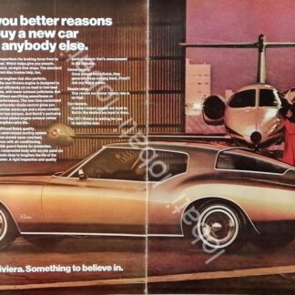 CARTEL ANTIGUO ORIGINAL DE AUTOS GM BUICK RIVIERA 1971 / 832