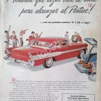 CARTEL ANTIGUO ORIGINAL DE AUTOS CHEVROLET PONTIAC STAR CHIEF 1957 / 831