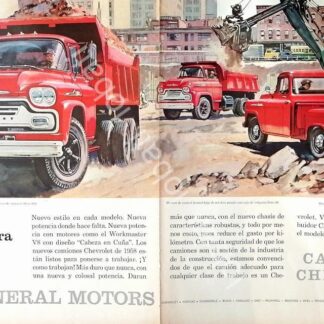 CARTEL ANTIGUO ORIGINAL DE AUTOS CAMIONETAS Y CAMIONES CHEVROLET 1958 / 827