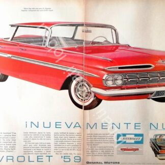 CARTEL ANTIGUO ORIGINAL DE AUTOS CHEVROLET IMPALA 1953 / 826