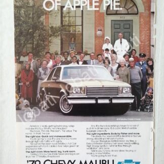 CARTEL ANTIGUO ORIGINAL DE AUTOS CHEVROLET MALIBU 1979 / 816
