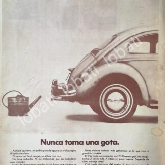 CARTEL ANTIGUO ORIGINAL DE AUTOS VW VOLKSWAGEN VOCHO 1969/ 813