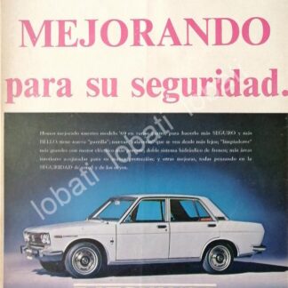 CARTEL ANTIGUO ORIGINAL DE AUTOS NISSAN DATSUN 1969 / 801