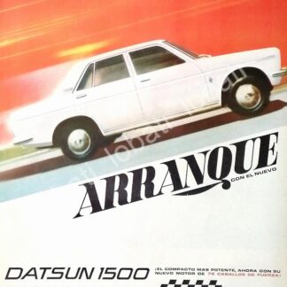 CARTEL ANTIGUO ORIGINAL DE AUTOS NISSAN DATSUN 1500 1970 / 798