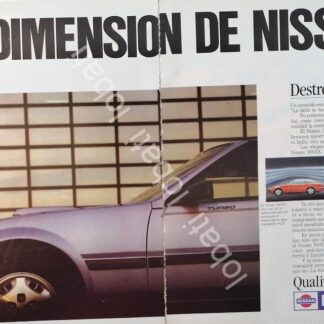 CARTEL ANTIGUO ORIGINAL DE AUTOS NISSAN 300 ZX TURBO 1983 / 791