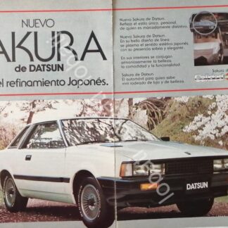 CARTEL ANTIGUO ORIGINAL DE AUTOS NISSAN DATSUN SAKURA 1983 / 790