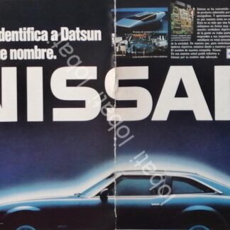 CARTEL ANTIGUO ORIGINAL DE AUTOS NISSAN 1983 / 789
