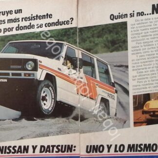 CARTEL ANTIGUO ORIGINAL DE AUTOS CAMIONETA NISSAN PATROL 1983 / 788