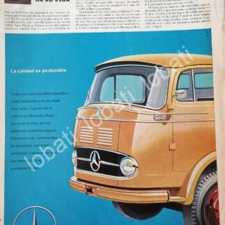 CARTEL ANTIGUO ORIGINAL DE AUTOS CAMIONES MERDEDES BENZ 1961/ 786